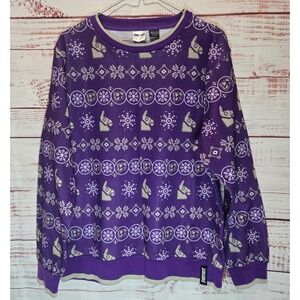 Fortnite Llama Ugly Christmas Sweater Purple NWT Holiday Fleece Pullover Size 18